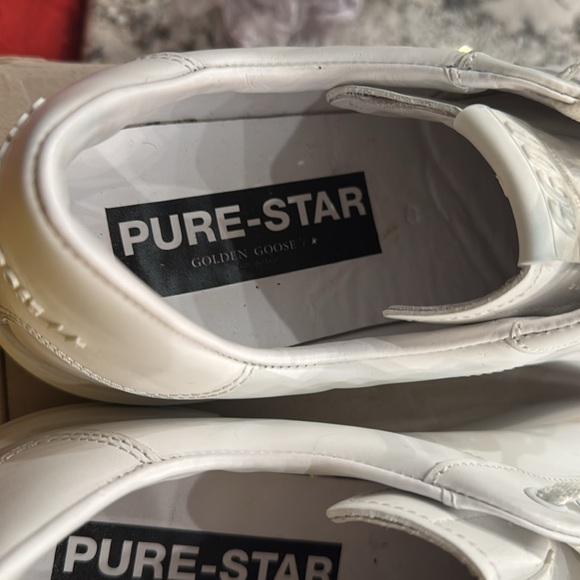 Pure Star Golden Goose Leather Upper Star & Heel Optic White Italian Craftsman - Picture 10 of 17